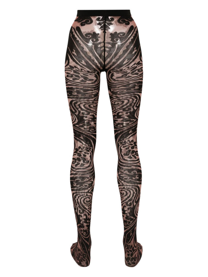 Wolford x ETRO Jacquard Body Tattoo tights