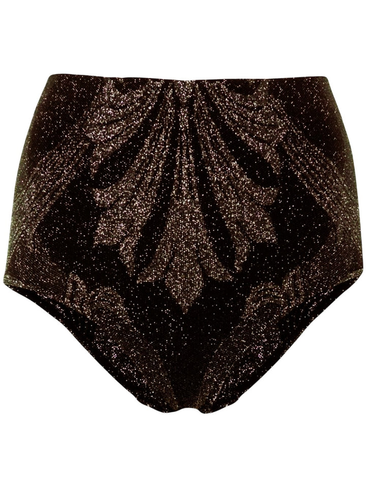 Wolford x ETRO short shorts with lurex jacquard effect