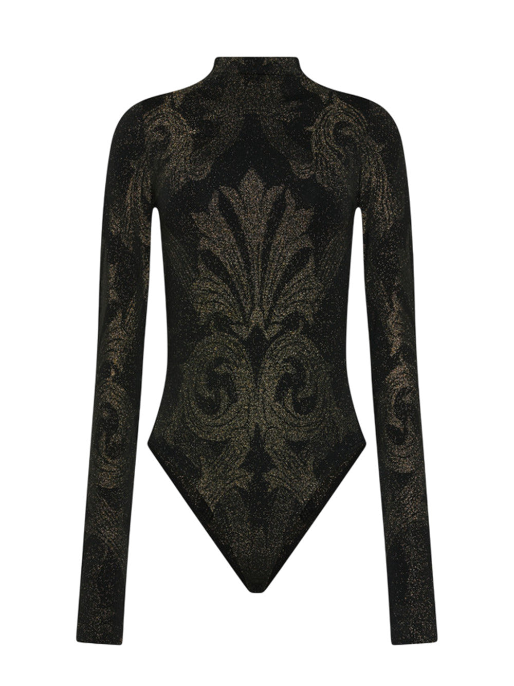 Wolford x ETRO metallic effect jacquard floral bodysuit