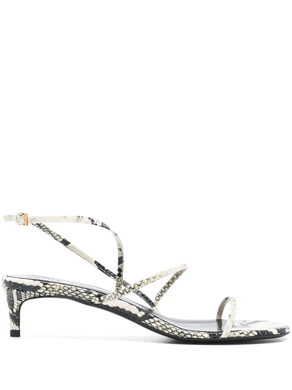 35 mm snakeskin print sandals