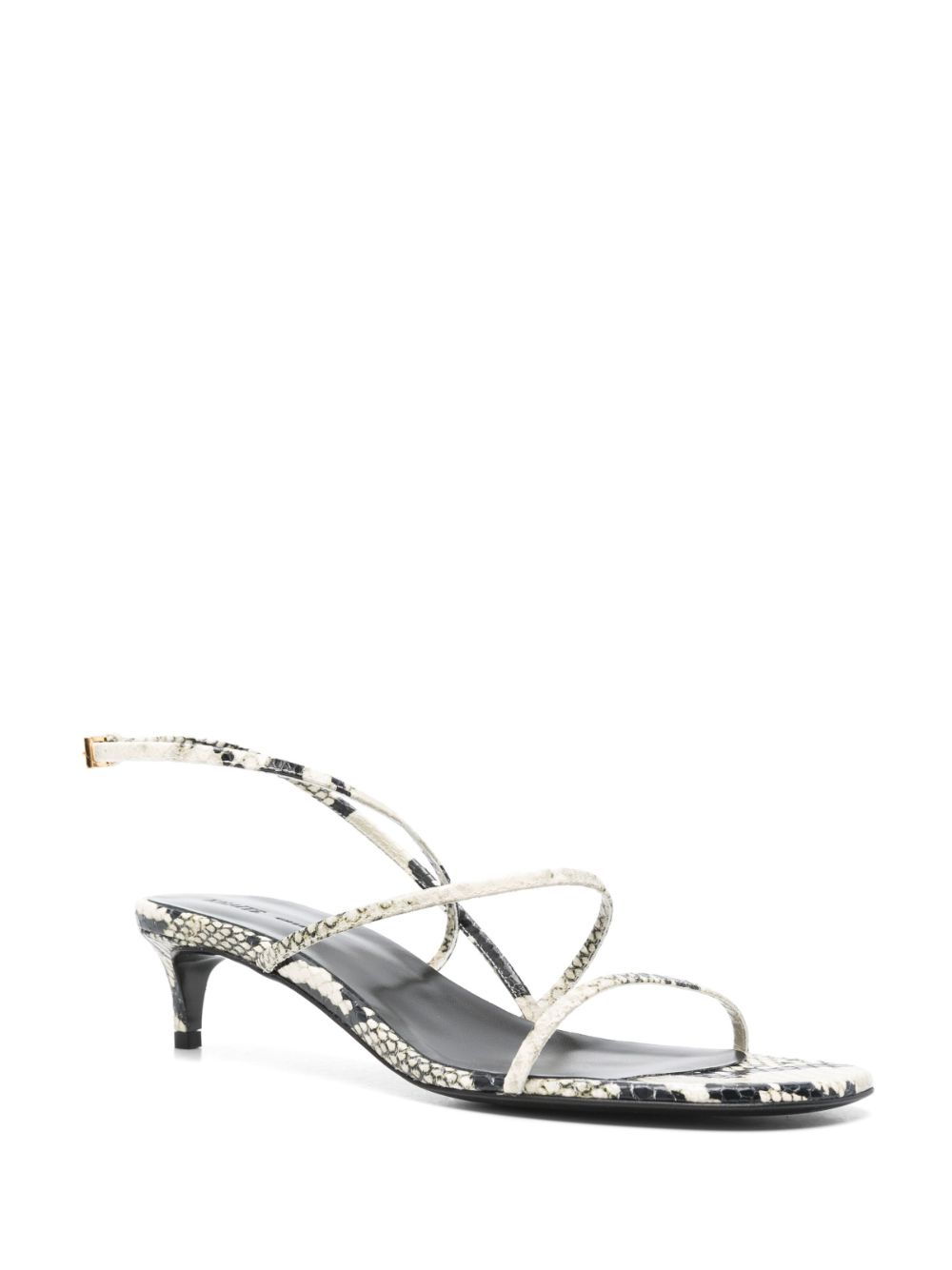 35 mm snakeskin print sandals