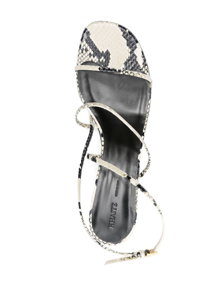 35 mm snakeskin print sandals