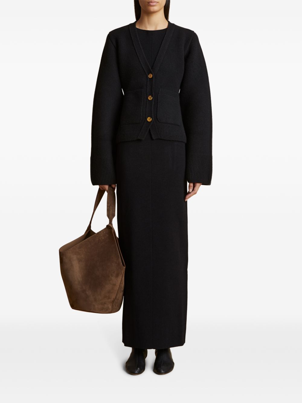 Khaite Cardigan - Black | e4222456326628f37e77f964ba4c0ec2766c3f95