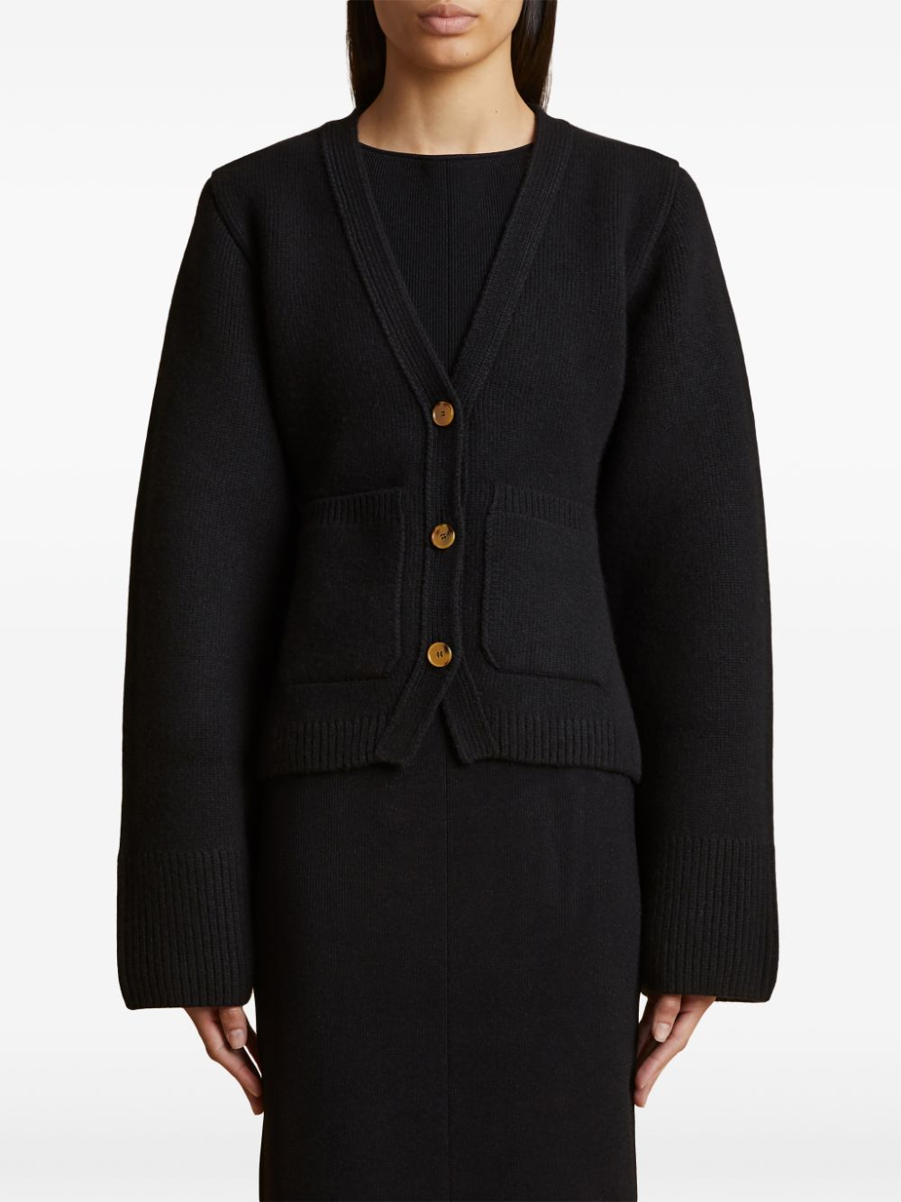 Khaite Cardigan - Black | fe482c7890a2e52b1a2826043b4cbfa0c7159596