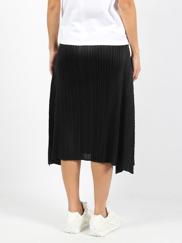 Plisse` midi skirt