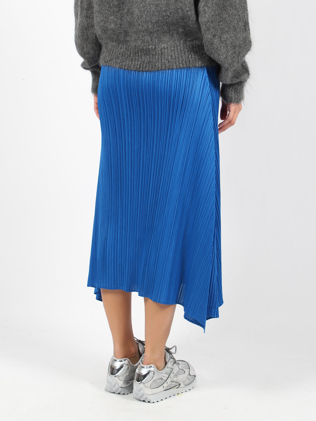 Plisse` midi skirt