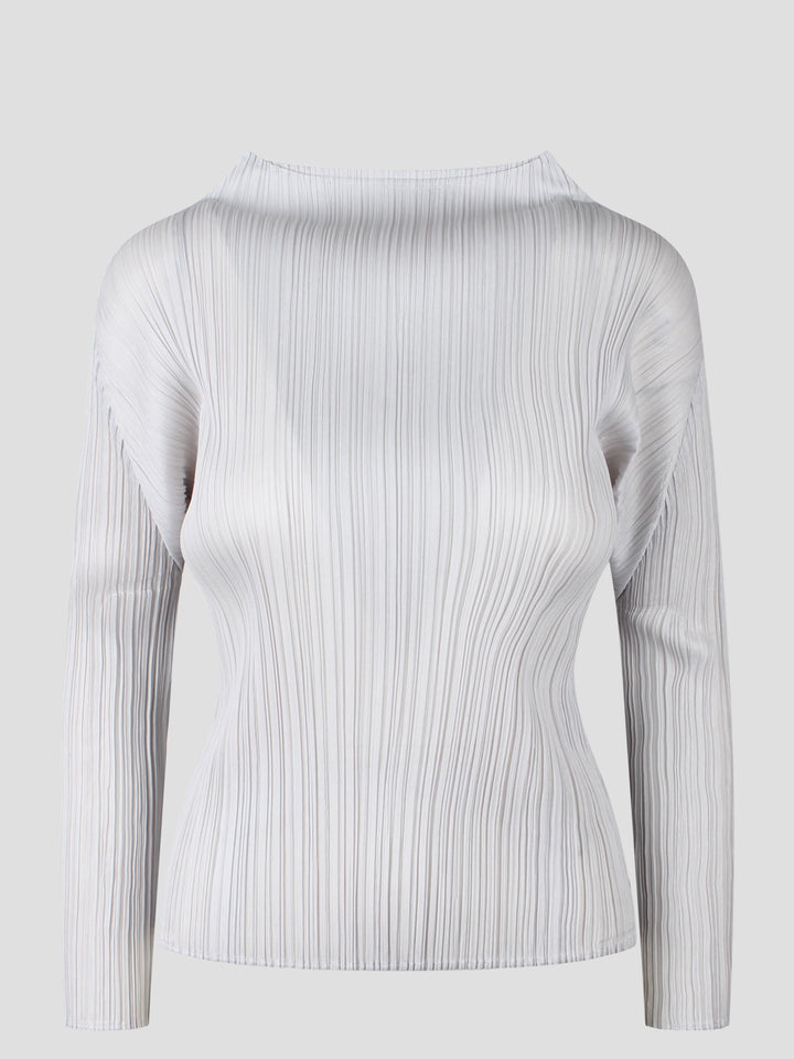 Pleated long sleeves top