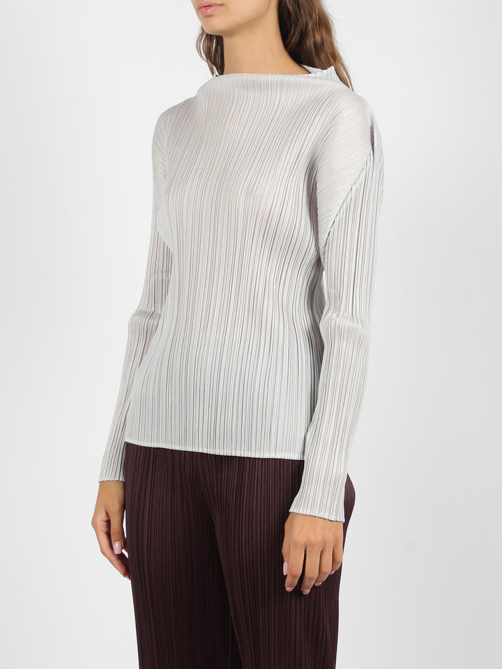 Pleated long sleeves top