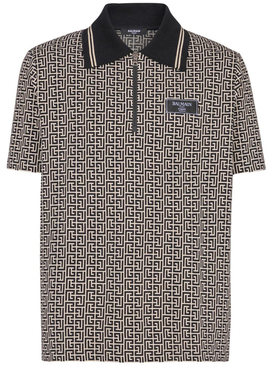 Labyrinth Polo Shirt With Jacquard Effect