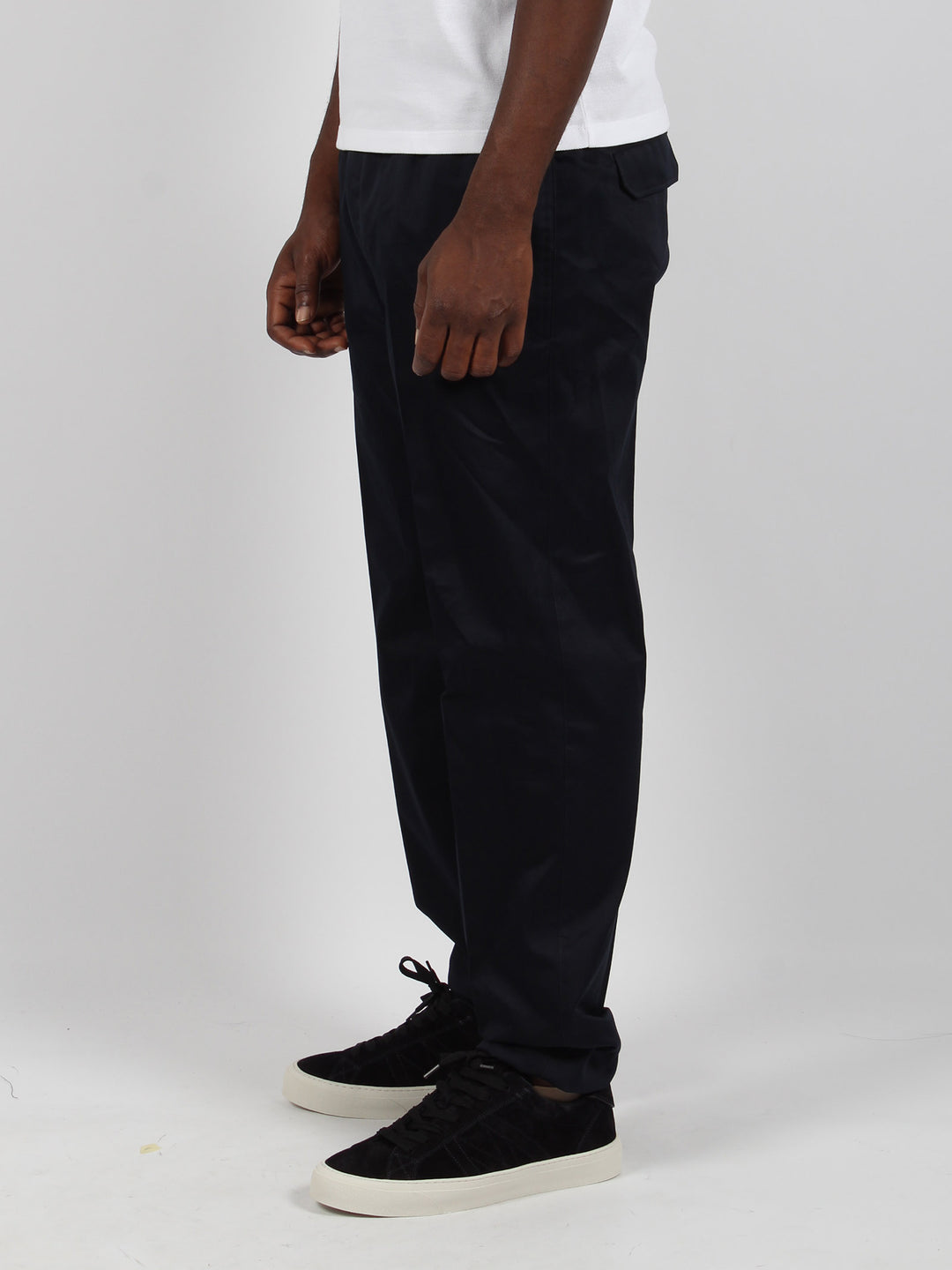 Cotton crêpe jogging trousers