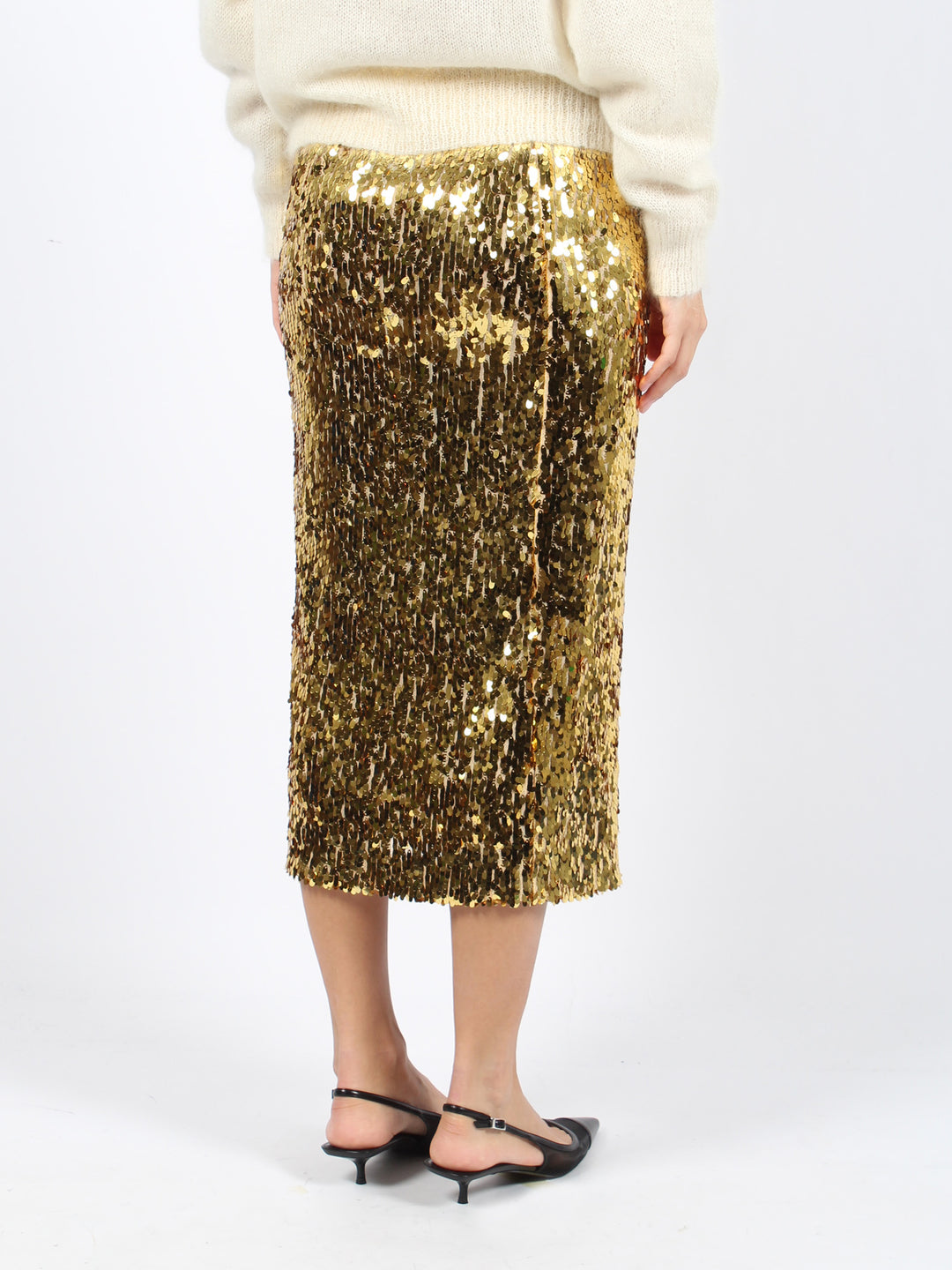 Sequins midi skirt