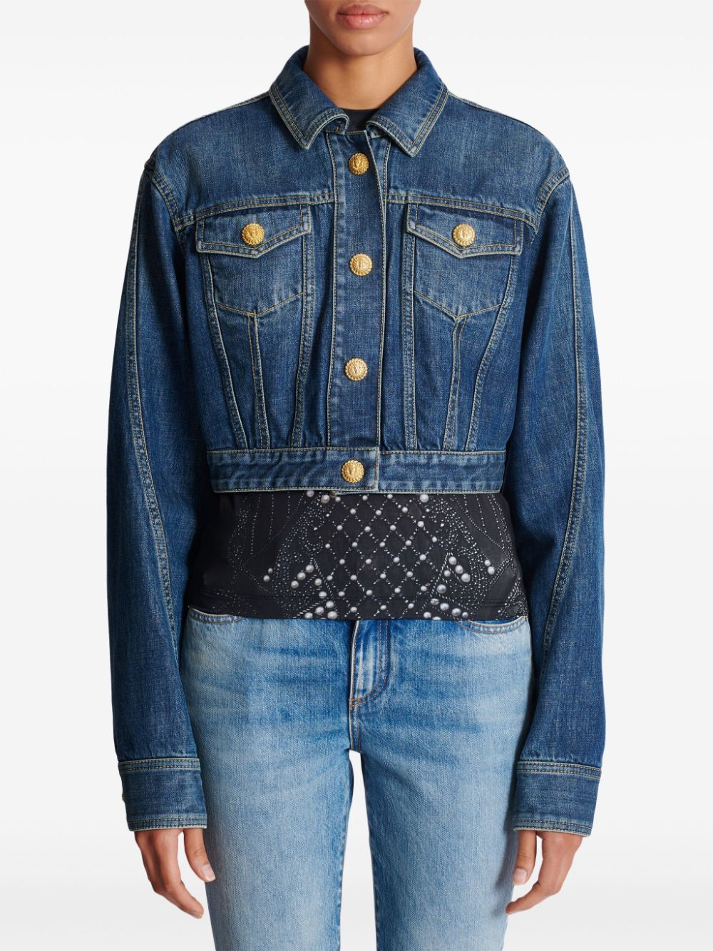 2 pkts deep blue denim jacket