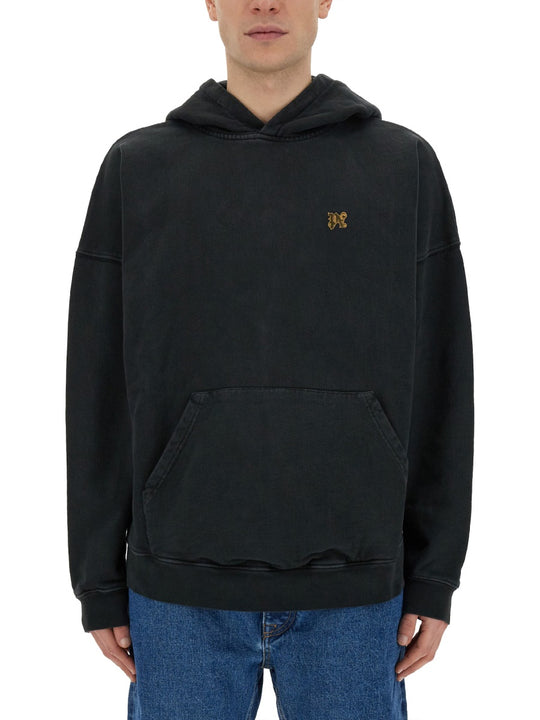 "Burning Monogram" Print Sweatshirt