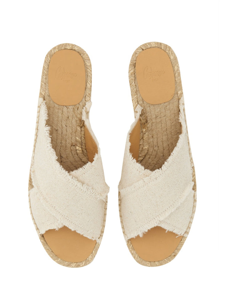 Castañer Flat Shoes - White | Wanan Luxury