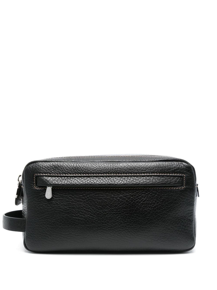 Leather toiletry bag