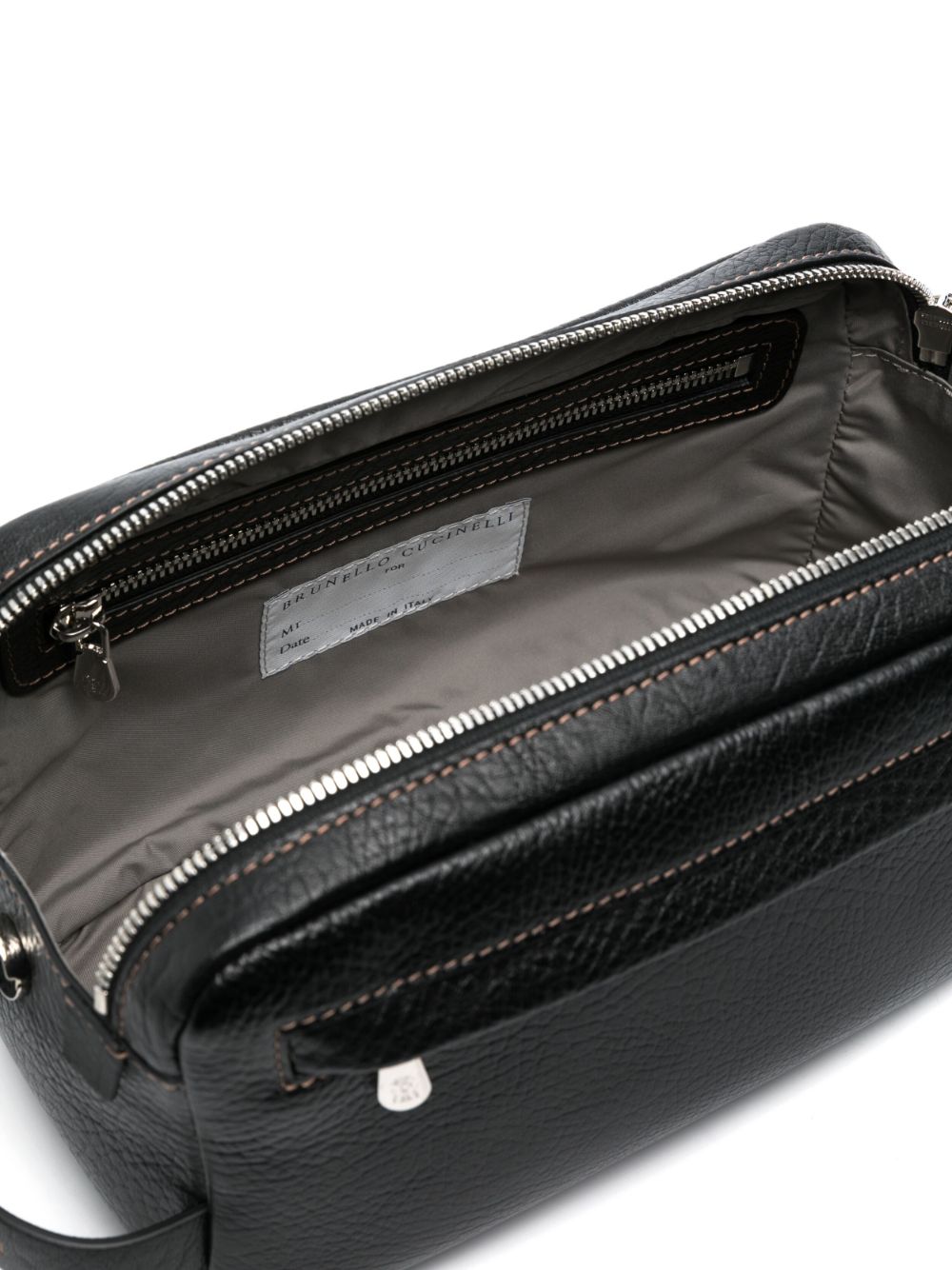 Leather toiletry bag