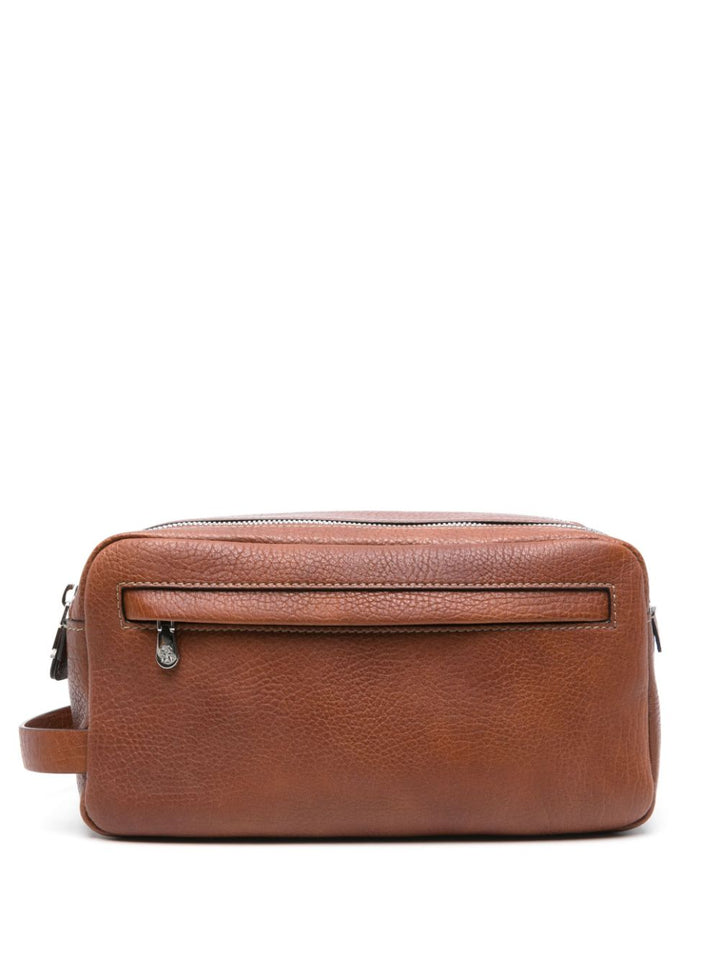 Leather toiletry bag