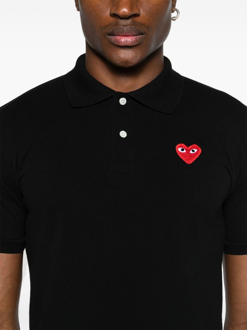 Polo shirt with patch