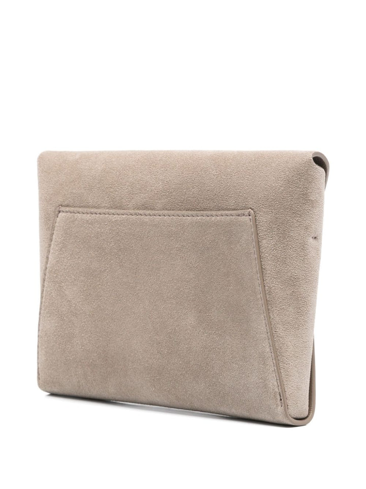 Suede clutch