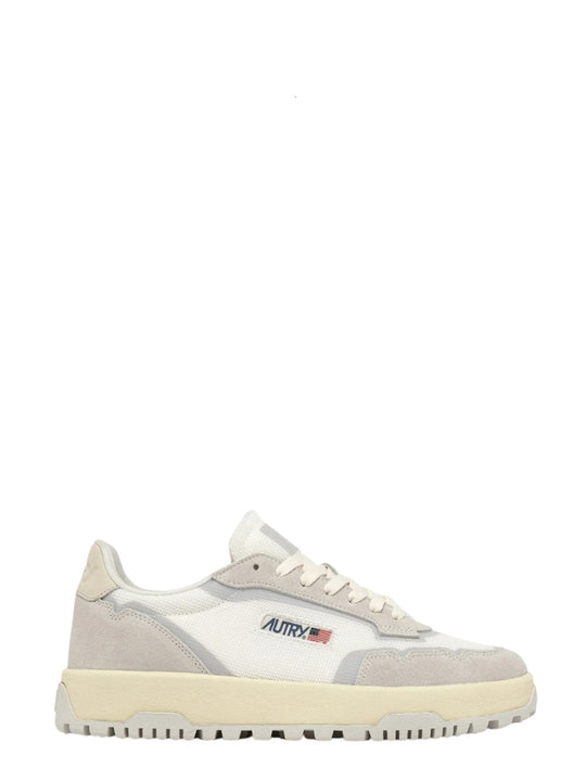 Wildpace Low Sneakers In White Mesh And Suede