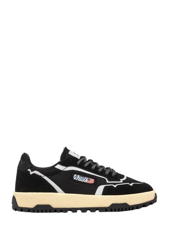 Wildpace Low Sneakers In Black Mesh And Suede
