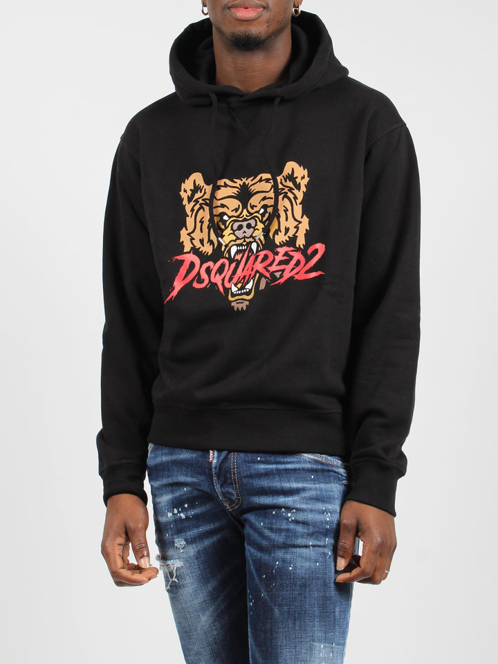 Printed bear hoodie