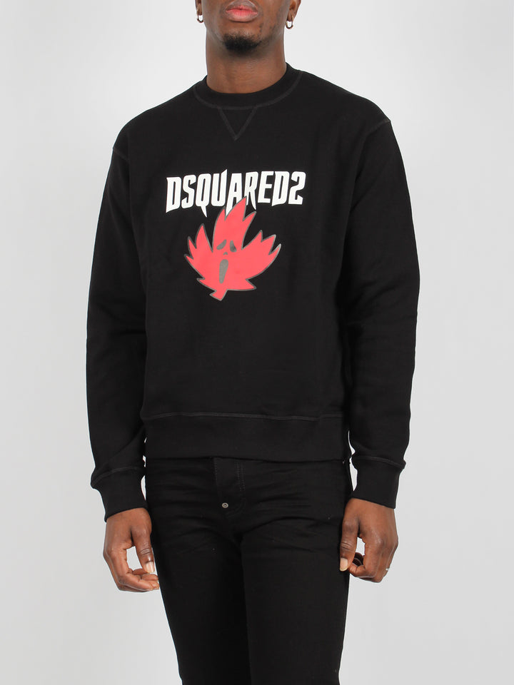 Horror maple leaf sweatshirt