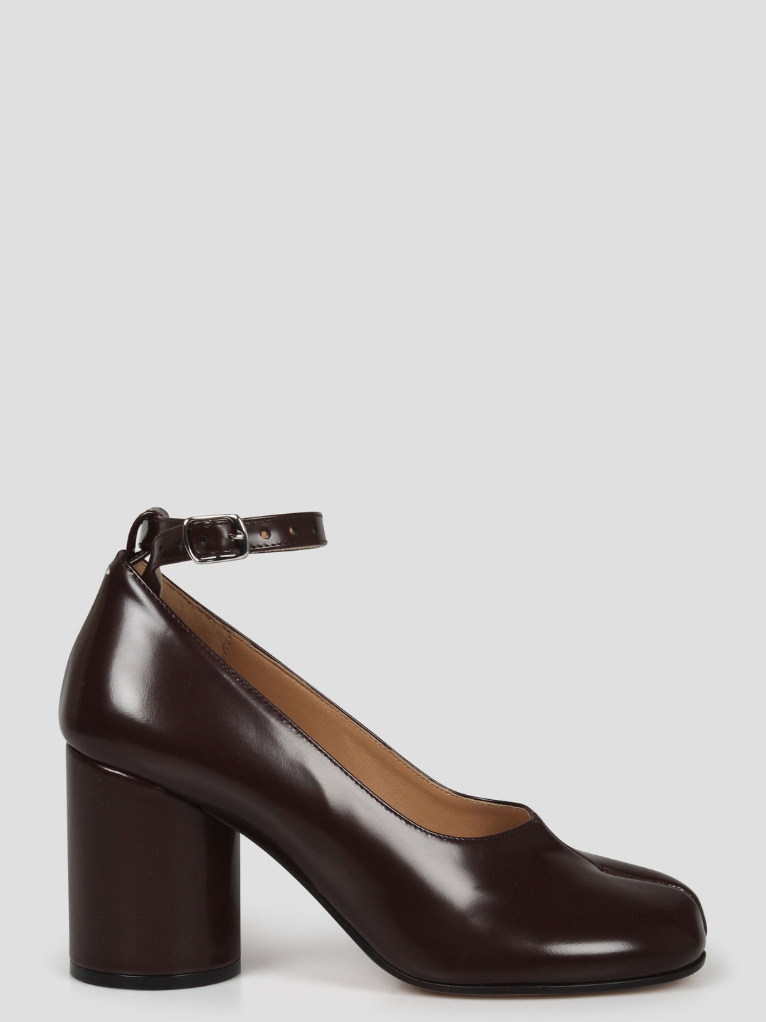 Tabi mary jane ankle strap leather pumps