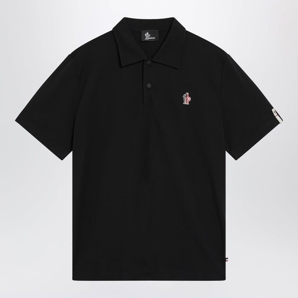 Black Polo Shirt With Logo Patch