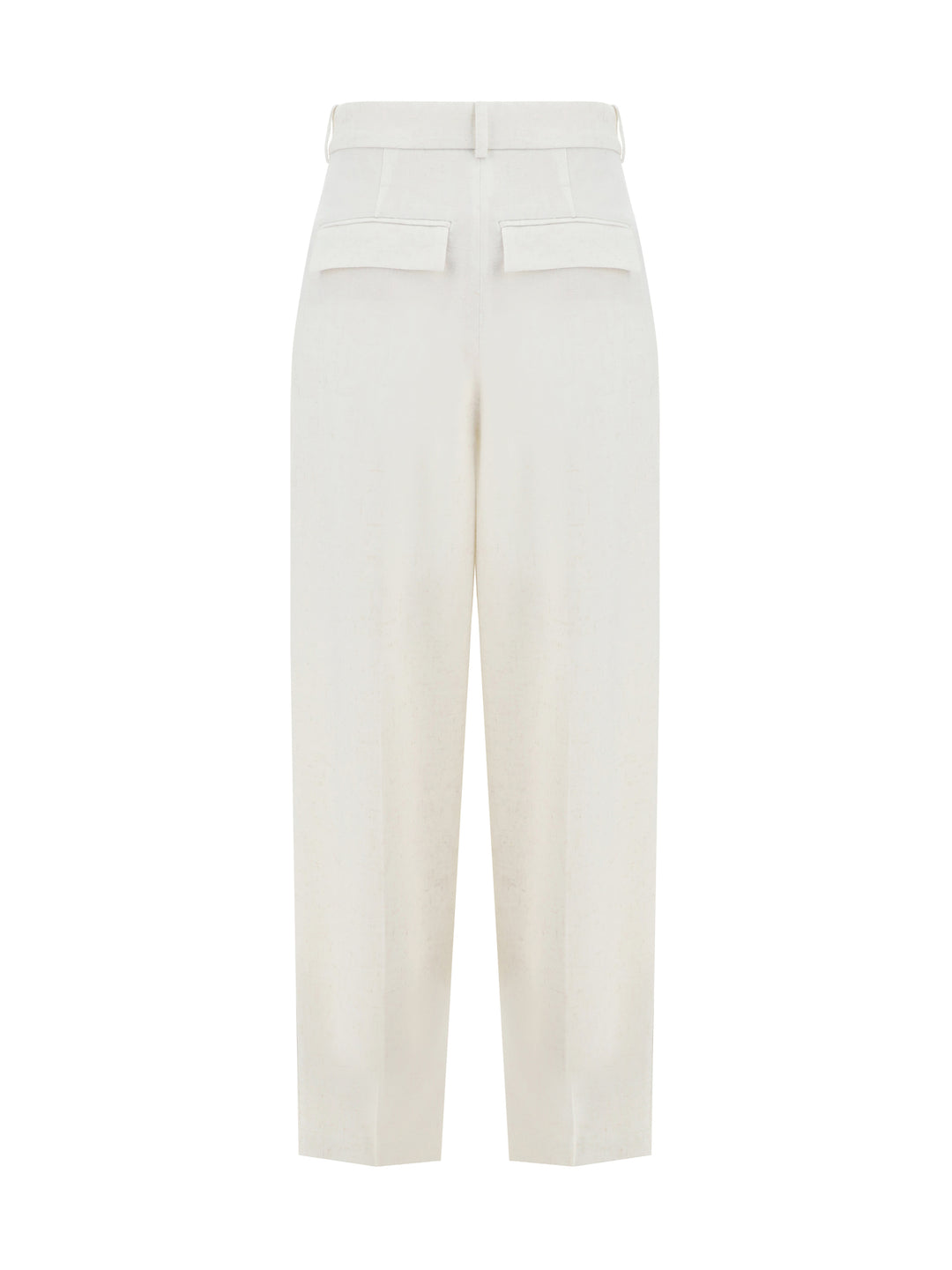 TEXTURED WINTER WHITE TROUSERS