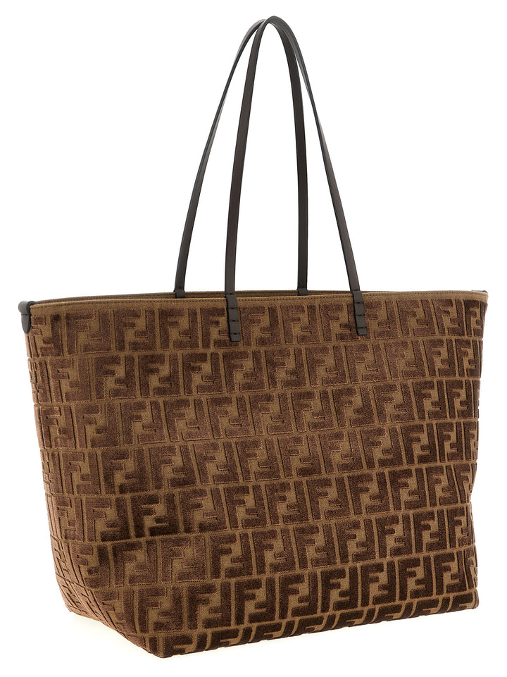 Fendi Roll Large Tote Bag - Brown | 96da79947544c332bf72b59e2ed98786ac25cb92