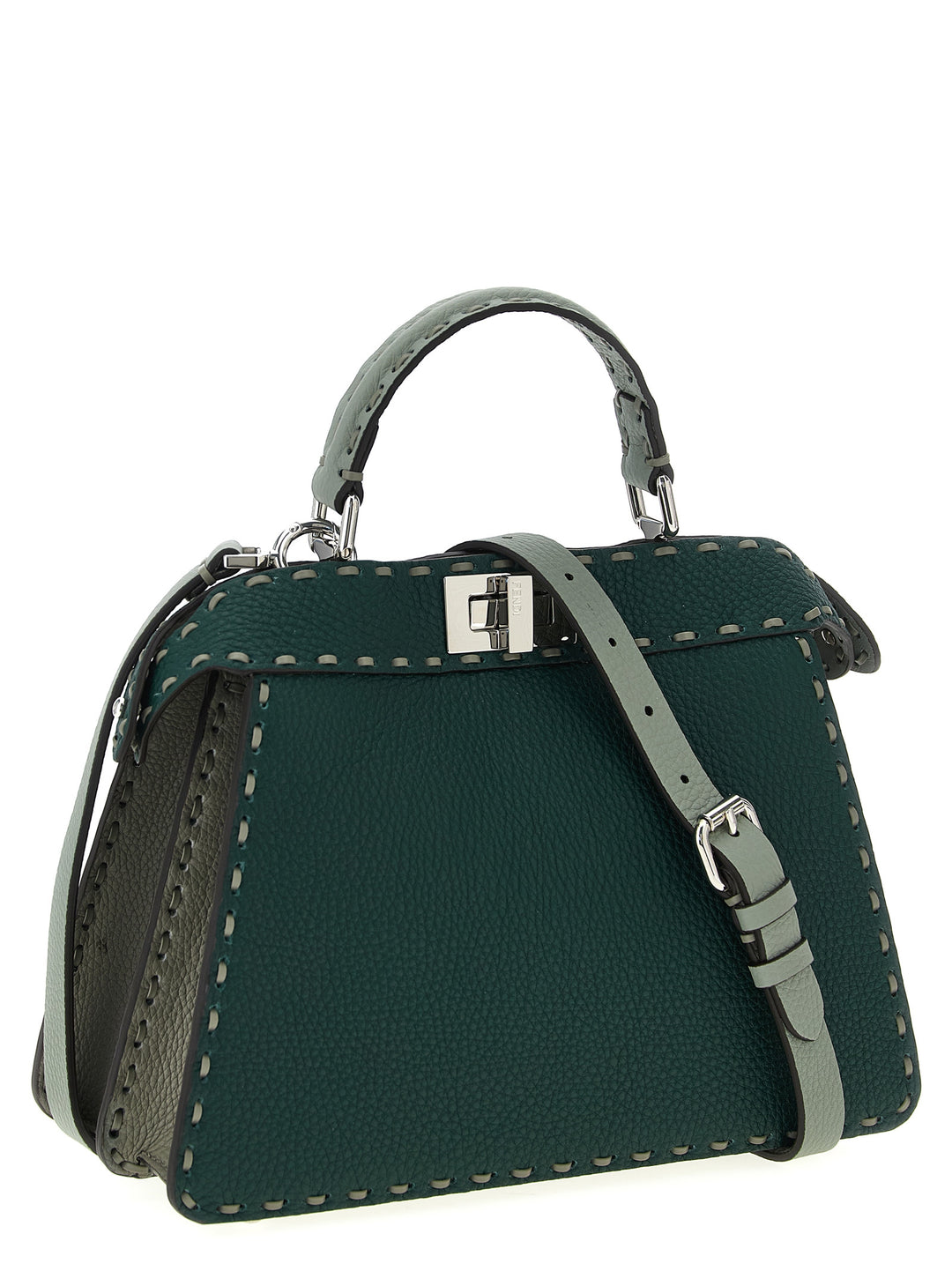 Fendi Peekaboo Iseeu Small Hand Bags - Green | f42de500675f90c63a8a6f0a9b8250fba1dfd88f