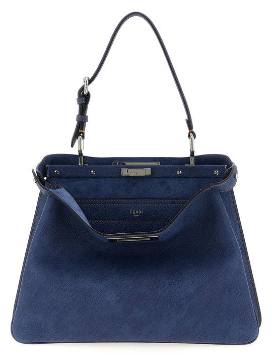 Peekaboo Soft Medium Shoulder Bags Blue
