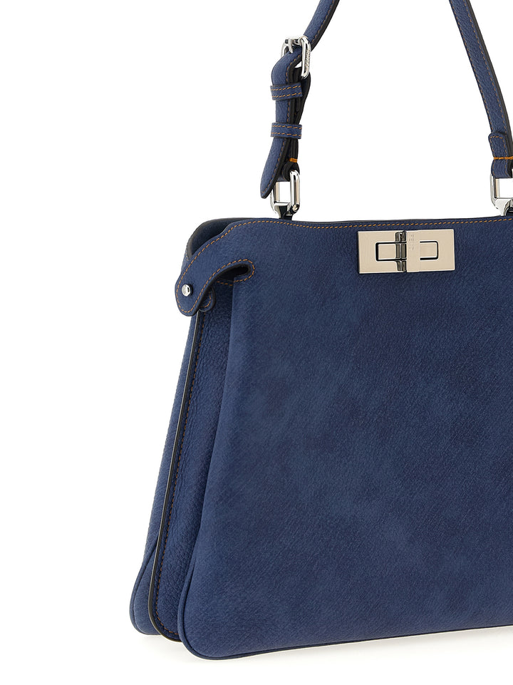 Fendi Peekaboo Soft Medium Shoulder Bags - Blue | 4cf74645cbc8a2255c30fe59da05e44f79d8c17d
