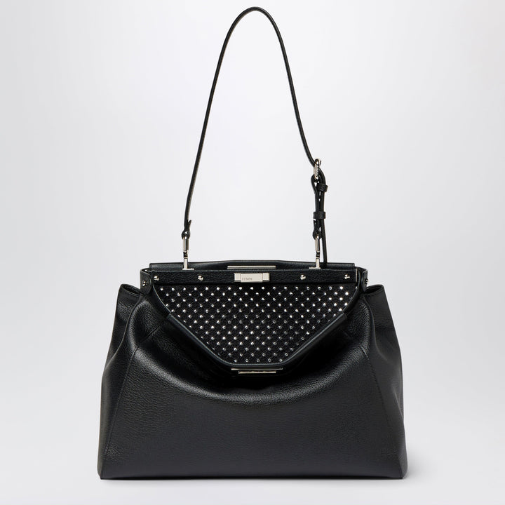 Fendi My Peekaboo Medium Handbag In Black Calfskin
