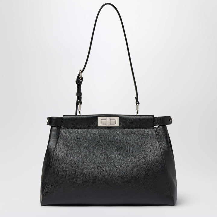 Fendi My Peekaboo Medium Handbag In Black Calfskin