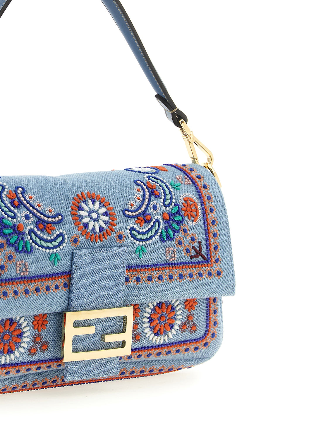 Fendi Baguette® Shoulder Bags - Light Blue | b9e1985b45b733593a6b0216c746890b4483d0ba
