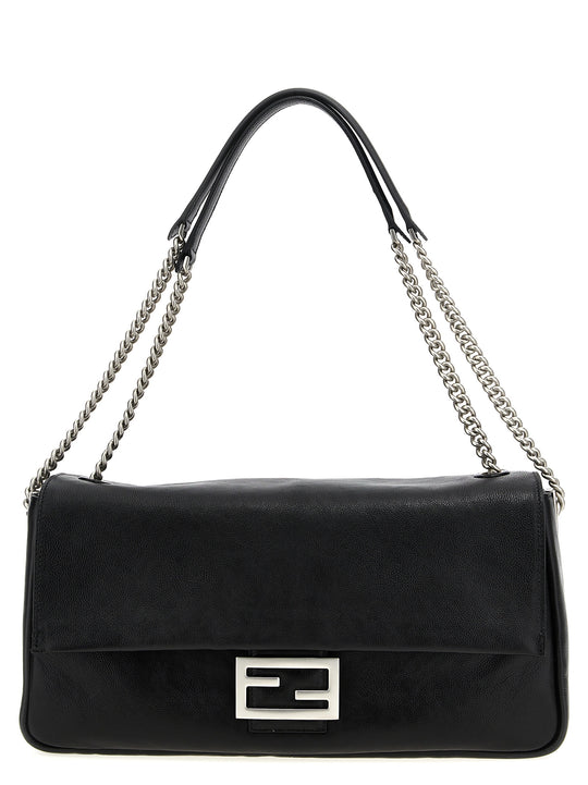 Baguette Chain Large Shoulder Bags Black