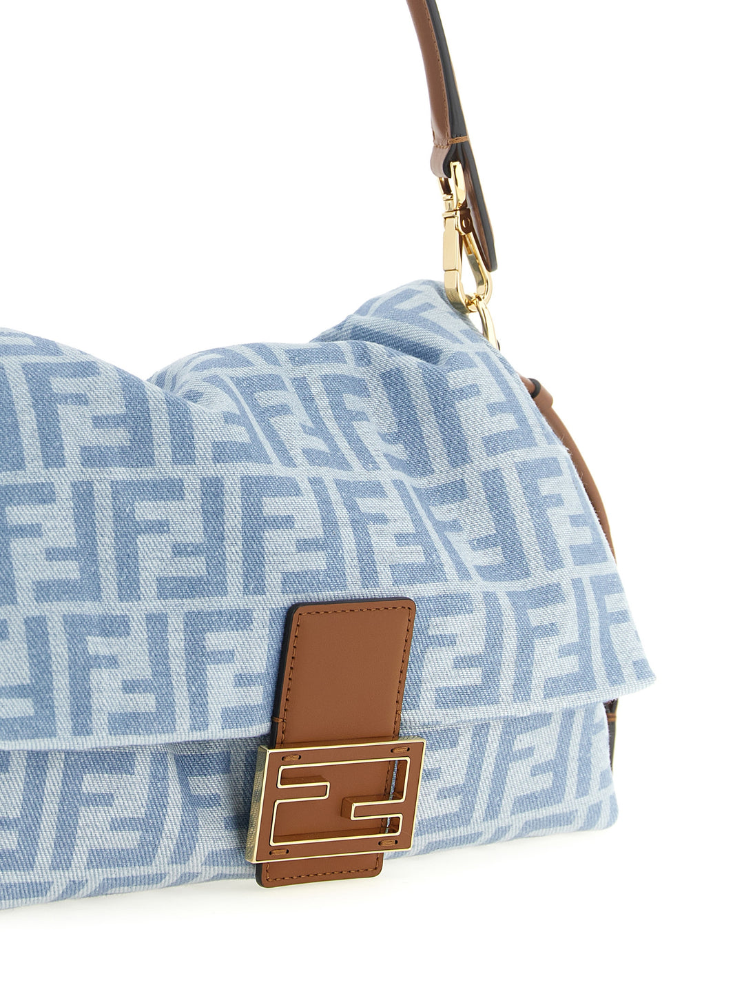 Fendi Mamma Baguette Shoulder Bags - Light Blue | ff48dba9e1887dedf22782df54035fb3e2ff9b0d