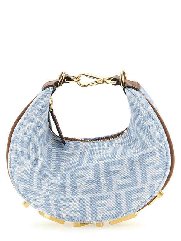 Fendigraphy Hand Bags Light Blue