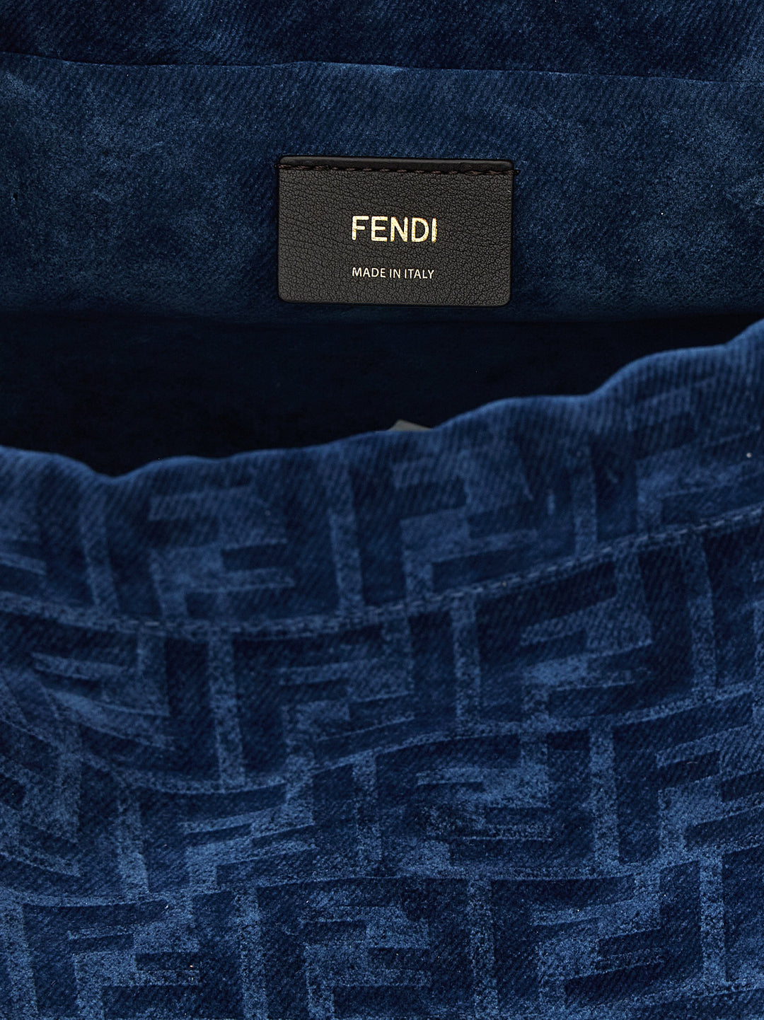 Fendi Ff Flocked Denim Backpack Backpacks & Travels - Blue | dd531f04fc63f6e363ed34b7ab987c15ce3e8804
