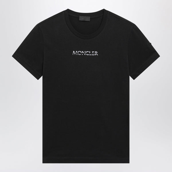 Black Cotton T-Shirt With Logo