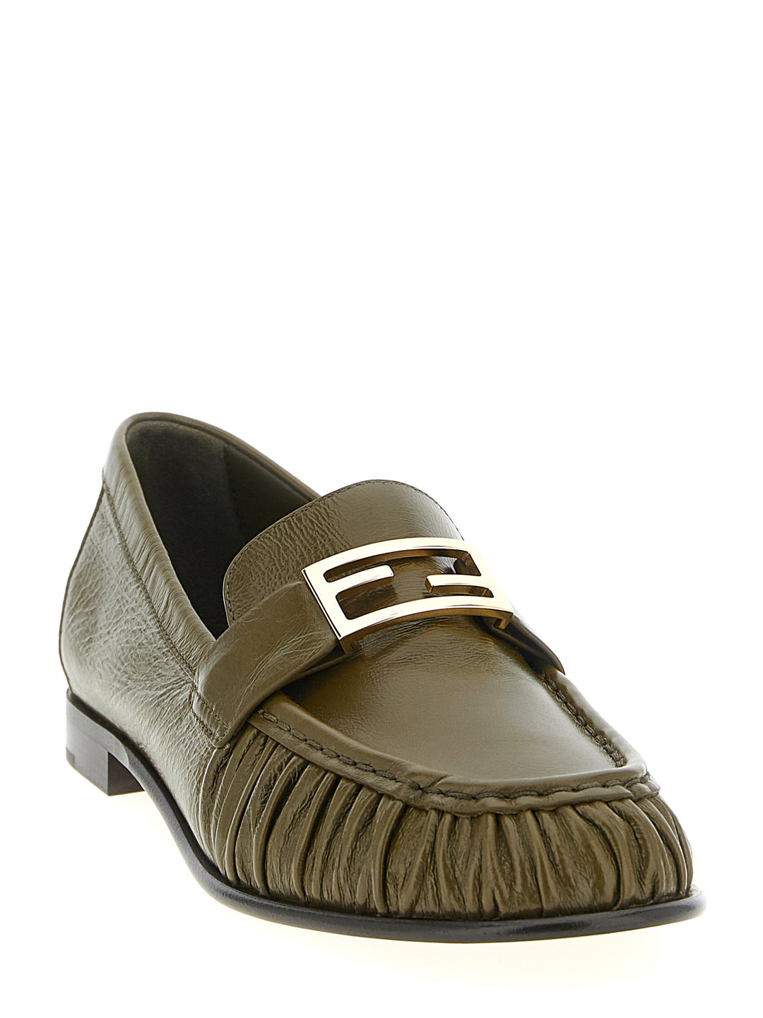 Fendi Baguette Loafers - Green | 1be2e5e8a7ea731ef050a60bf0ef68a8bc7f8636