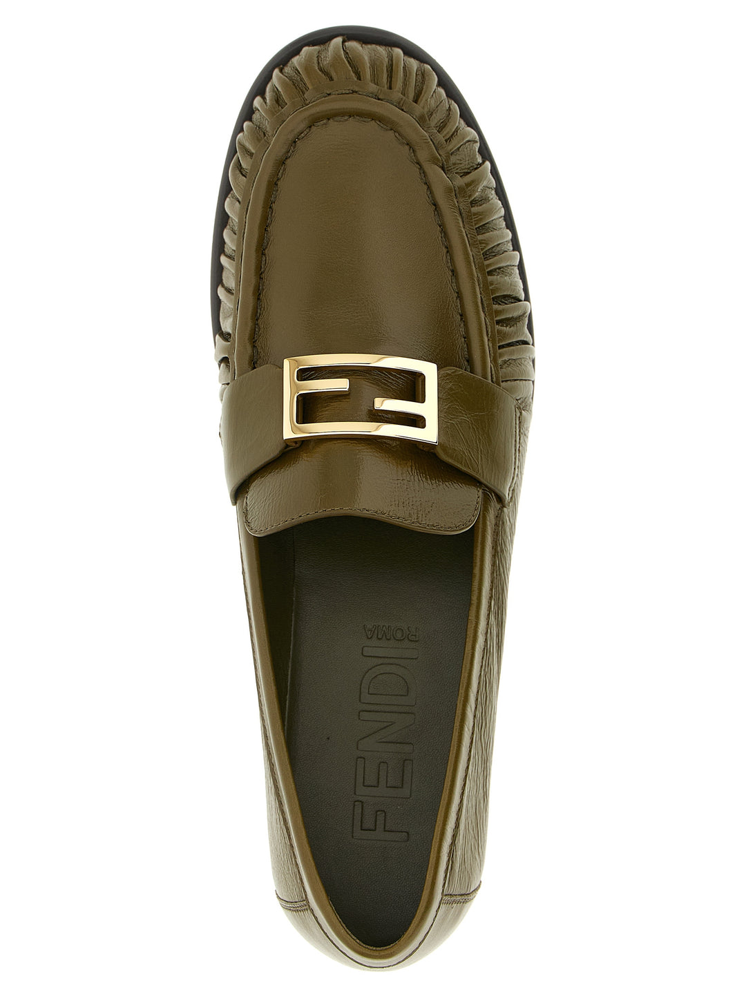 Fendi Baguette Loafers - Green | 9ae224ee6b1cfd75cfd6d626dc755700b551948a