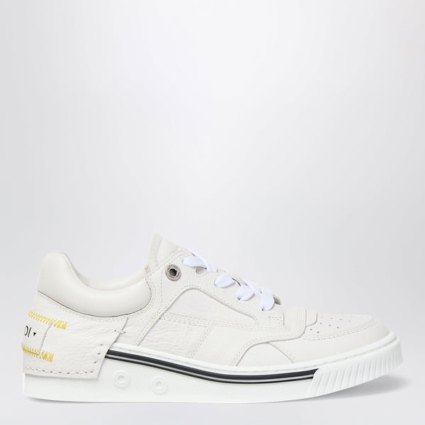 Fendi Fender Low-Top Sneakers In White Leather