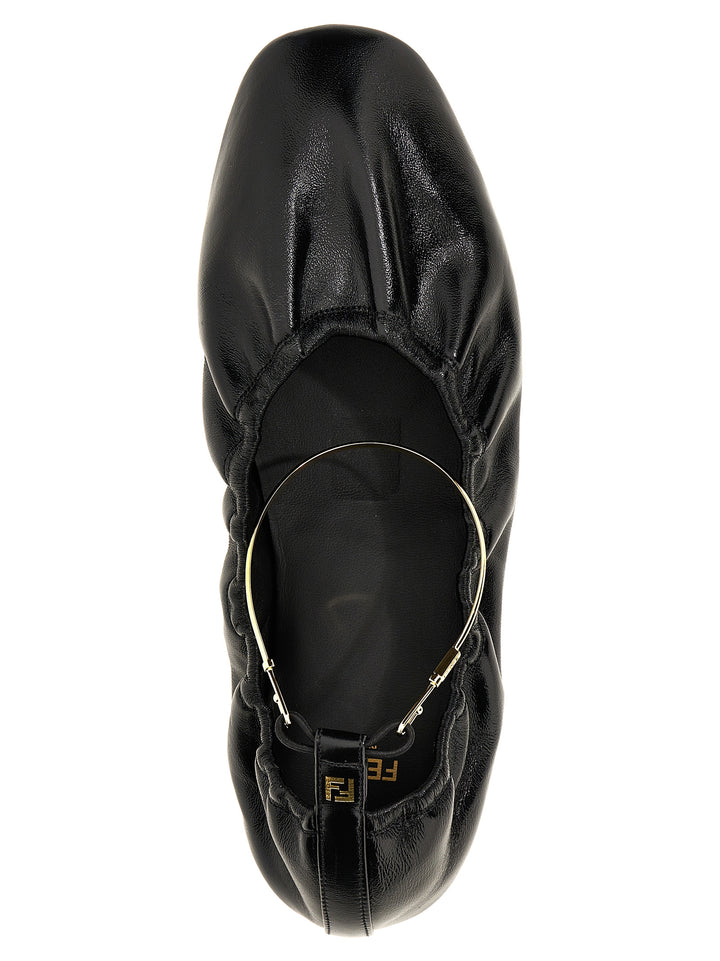 Fendi Filo Flat Shoes Black