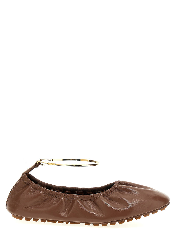 Fendi Filo Flat Shoes Brown