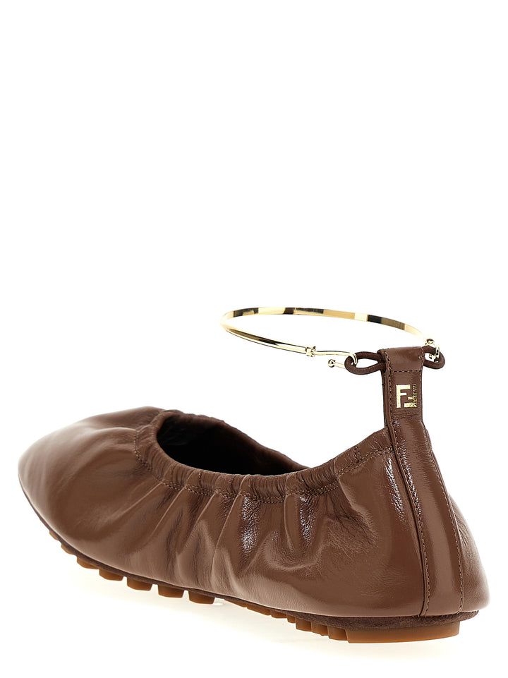 Fendi Filo Flat Shoes Brown