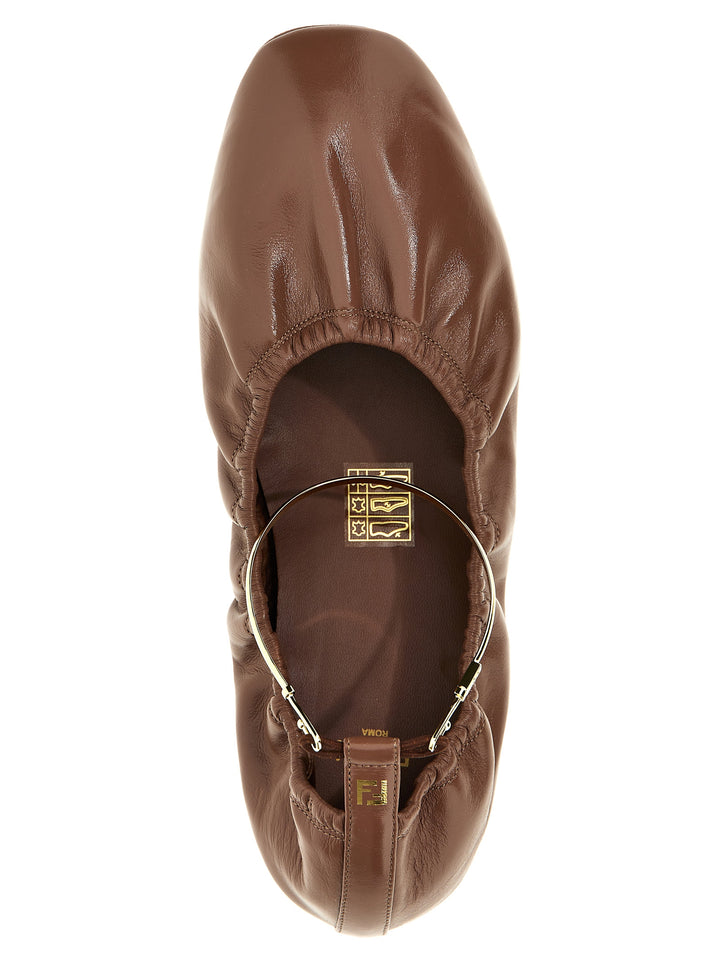 Fendi Filo Flat Shoes Brown