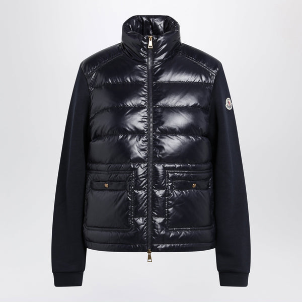 Navy Padded Zip-Up Sweatshirt